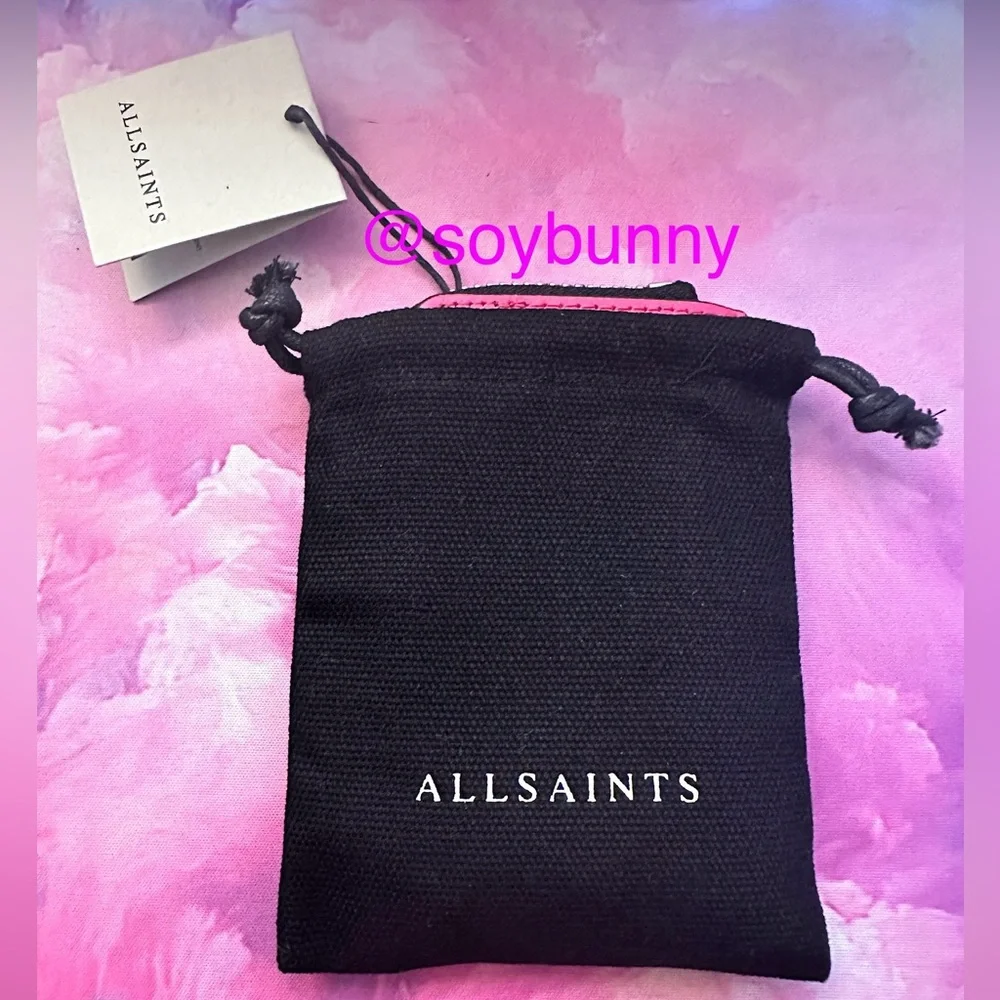AllSaints Remy Leather Wallet (NWT; Hot Pink)